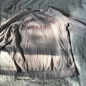 Harley-Davidson Gray Crewneck with Red Lettering